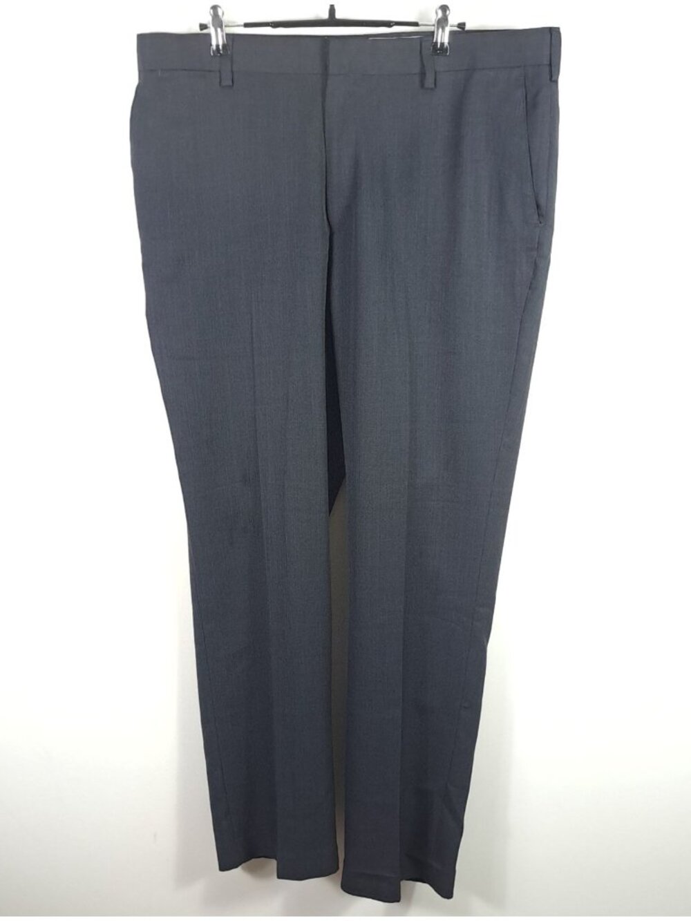 Louis Raphael Size 38x32 Tailored Fit Gray Dress Pants Polyester Suit Trousers